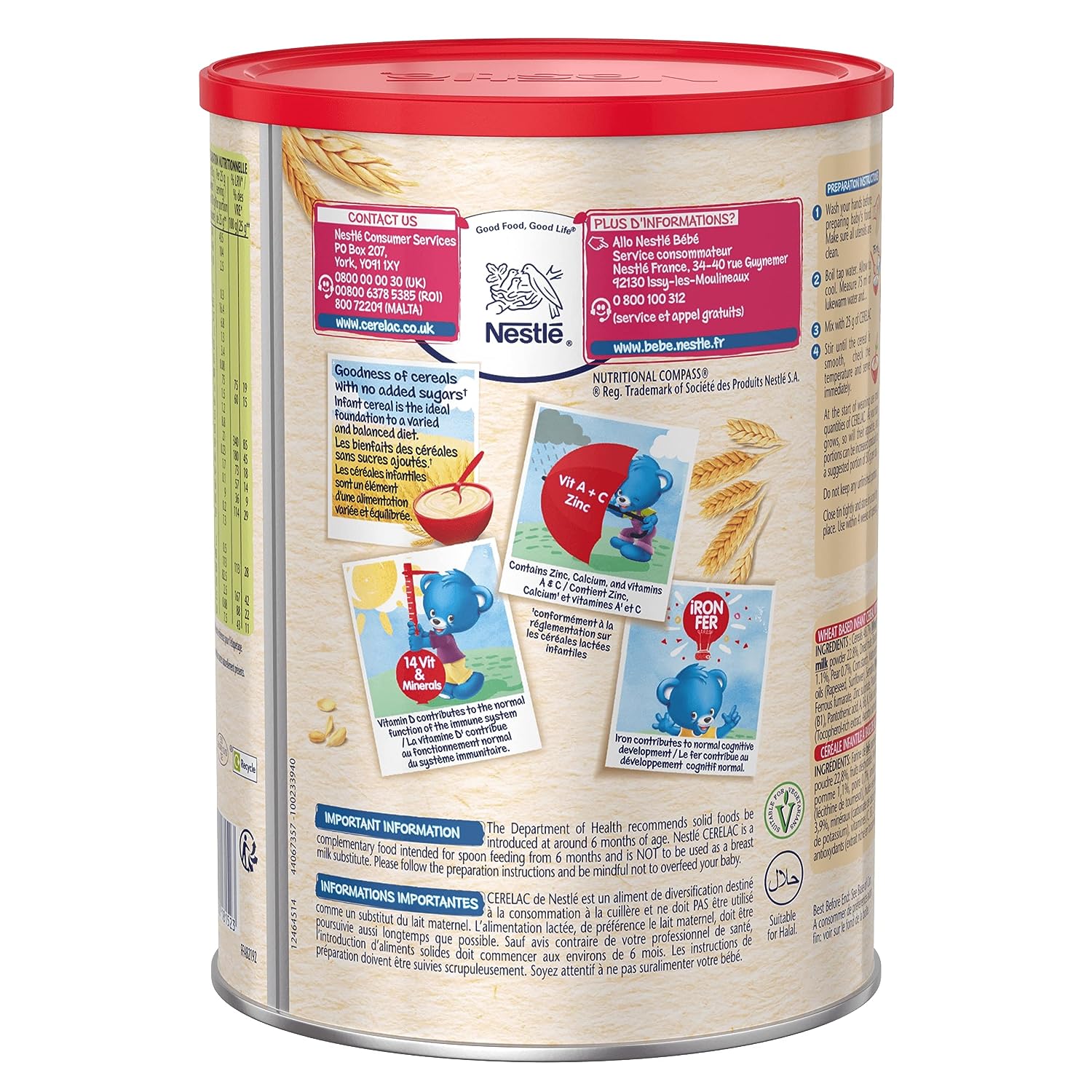 Nestle Cerelac Infant Cereal with Milk & Wheat mixed fruit, 35.27 Ounce - Image 4